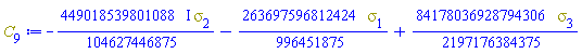 -((449018539801088/104627446875)*I)*Physics:-Psigma[2]-(263697596812424/996451875)*Physics:-Psigma[1]+(84178036928794306/2197176384375)*Physics:-Psigma[3]