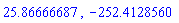 25.86666687, -252.4128560