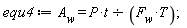 equ4 := A__w = P*t/(F__w*T);