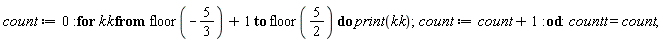 count := 0: