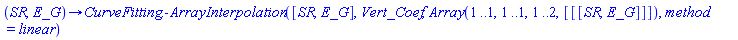 proc (SR, E_G) options operator, arrow; CurveFitting:-ArrayInterpolation([SR, E_G], Vert_Coef, Array(1 .. 1, 1 .. 1, 1 .. 2, [[[SR, E_G]]]), method = linear) end proc