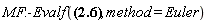 MF:-Evalf(%invlaplace((1/2)*2^(1/2)*Pi^(1/2)*exp(-(1/2)/s)/s^(3/2), s, 1), method = Euler)