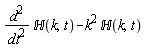 d^2*`&Hopf;`(k, t)/dt^2-k^2*`&Hopf;`(k, t)