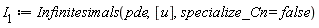 I__1 := Infinitesimals(pde, [u], specialize_Cn = false)
