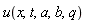 u(x, t, a, b, q)
