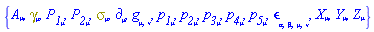 {A[mu], Physics:-Dgamma[mu], P__1[mu], P__2[mu], Physics:-Psigma[mu], Physics:-d_[mu], Physics:-g_[mu, nu], p__1[mu], p__2[mu], p__3[mu], p__4[mu], p__5[mu], Physics:-LeviCivita[alpha, beta, mu, nu], Physics:-SpaceTimeVector[mu](X), Physics:-SpaceTimeVector[mu](Y), Physics:-SpaceTimeVector[mu](Z)}