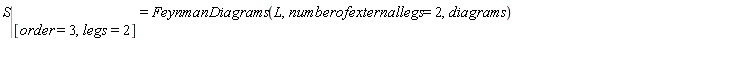 %eval(S, [`=`(order, 3), `=`(legs, 2)]) = FeynmanDiagrams(L, numberofexternallegs = 2, diagrams)