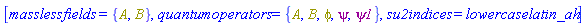 [masslessfields = {A, B}, quantumoperators = {A, B, phi, psi, psi1}, su2indices = lowercaselatin_ah]