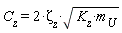 C__z = 2*`&zeta;__z`*sqrt(K__z*m__U)