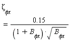 `&zeta;__&phi;x` = .15/((1+`B__&phi;x`)*sqrt(`B__&phi;x`))