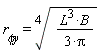 `r__&phi;y` = (L^3*B/(3*Pi))^(1/4)