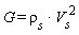 G = `&rho;__s`*V__s^2