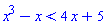 x^3-x < 4*x+5