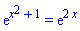 exp(x^2+1) = exp(2*x)