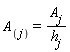 A__j = A__j/h__j