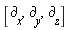 [`&PartialD;`[x], `&PartialD;`[y], `&PartialD;`[z]]