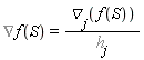 %Nabla(f(S)) = `&dtri;`[j](f(S))/%h[j]