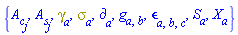 {A__c[j], A__s[j], Physics:-Dgamma[a], Physics:-Psigma[a], Physics:-d_[a], Physics:-g_[a, b], Physics:-LeviCivita[a, b, c], Physics:-SpaceTimeVector[a](S), Physics:-SpaceTimeVector[a](X)}