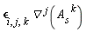 "`&epsilon;`[i,j,k] `&dtri;`[]^(j)(`A__s`[]^(k))"