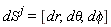 dS^j = [dr, `d&theta;`, `d&phi;`]