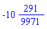 %mixed(-10, 291/9971)