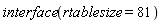 interface(rtablesize = 81)