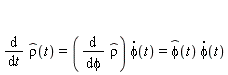 diff(`#mover(mi("&rho;",fontstyle = "normal"),mo("&and;"))`(t), t) = (diff(`#mover(mi("&rho;",fontstyle = "normal"),mo("&and;"))`, phi))*(diff(phi(t), t)) and (diff(`#mover(mi("&rho;",fontstyle = "normal"),mo("&and;"))`, phi))*(diff(phi(t), t)) = `#mover(mi("&phi;",fontstyle = "normal"),mo("&and;"))`(t)*(diff(phi(t), t))