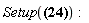 "Setup(?):"