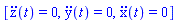 [diff(diff(z(t), t), t) = 0, diff(diff(y(t), t), t) = 0, diff(diff(x(t), t), t) = 0]