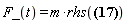 F_(t) = m*rhs(diff(diff(r_(t), t), t) = _rho(t)*(diff(diff(rho(t), t), t)-rho(t)*(diff(phi(t), t))^2)+_phi(t)*(2*(diff(rho(t), t))*(diff(phi(t), t))+rho(t)*(diff(diff(phi(t), t), t)))+(diff(diff(z(t), t), t))*_k)