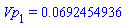 Vp[1] = 0.692454936e-1