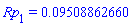 Rp[1] = 0.9508862660e-1