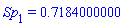 Sp[1] = .7184000000