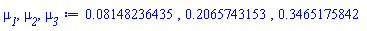 0.8148236435e-1, .2065743153, .3465175842