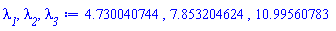 4.730040744, 7.853204624, 10.99560783