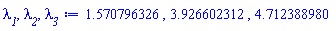1.570796326, 3.926602312, 4.712388980