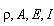 rho, A, E, I