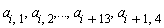 `a__i,1`, `a__i,2`, () .. (), `a__i+13`, `a__i+1,4`