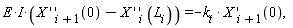 "E*I*(X ' `'i+1`(0)-X ' `'i `(`L__i`))=-`k__t` * X `'i+1`(0),"