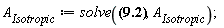 A__Isotropic := solve((3/8)*E__0^2*(exp(I*omega*t))^2*sin(theta)^2*lambda^2/(Pi*Z) = (3/2)*sin(theta)^2*A__Isotropic*E__0^2*(exp(I*omega*t))^2/Z, A__Isotropic)