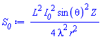 (1/4)*L^2*I__0^2*sin(theta)^2*Z/(lambda^2*r^2)