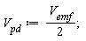 V__pd := (1/2)*V__emf