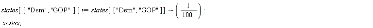 states[["Dem", "GOP"]] := `~`[`*`](states[["Dem", "GOP"]], 1/100.); states