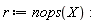 r := nops(X):