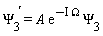 Psi[3]^` '` = A*exp(-I*Omega)*Psi[3]
