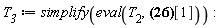 T__3 := simplify(eval(T__2, {E = ((diff(diff(H(X), r), r))*r^2*P(z, zb, u)+(diff(diff(H(X), r), z))*P(z, zb, u)^2*r-2*(diff(H(X), r))*P(z, zb, u)*r-(diff(diff(P(z, zb, u), u), z))*r*P(z, zb, u)+(diff(P(z, zb, u), u))*(diff(P(z, zb, u), z))*r-2*P(z, zb, u)^2*(diff(H(X), z))-2*(diff(diff(P(z, zb, u), z), zb))*P(z, zb, u)^2+2*(diff(P(z, zb, u), z))*(diff(P(z, zb, u), zb))*P(z, zb, u)+2*H(X)*P(z, zb, u)+(-P(z, zb, u)^4*((diff(diff(H(X), r), r))*r^2+2*(diff(P(z, zb, u), z))*(diff(P(z, zb, u), zb))-2*(diff(H(X), r))*r-2*(diff(diff(P(z, zb, u), z), zb))*P(z, zb, u)+2*H(X))*(diff(diff(H(X), z), z))+P(z, zb, u)^4*(diff(diff(H(X), r), z))^2*r^2+(-2*r^2*(diff(diff(P(z, zb, u), u), z))*P(z, zb, u)^3+2*r^2*P(z, zb, u)^2*(diff(P(z, zb, u), u))*(diff(P(z, zb, u), z))-4*r*(diff(H(X), z))*P(z, zb, u)^4)*(diff(diff(H(X), r), z))-2*(diff(P(z, zb, u), z))*(diff(H(X), z))*P(z, zb, u)^3*(diff(diff(H(X), r), r))*r^2+P(z, zb, u)^2*(diff(diff(P(z, zb, u), u), z))^2*r^2+(-2*r^2*P(z, zb, u)*(diff(P(z, zb, u), u))*(diff(P(z, zb, u), z))+4*r*(diff(H(X), z))*P(z, zb, u)^3)*(diff(diff(P(z, zb, u), u), z))+4*(diff(P(z, zb, u), z))*(diff(H(X), z))*P(z, zb, u)^4*(diff(diff(P(z, zb, u), z), zb))+4*(diff(H(X), z))^2*P(z, zb, u)^4+4*P(z, zb, u)^2*(diff(P(z, zb, u), z))*((diff(H(X), r))*P(z, zb, u)*r-(diff(P(z, zb, u), z))*(diff(P(z, zb, u), zb))*P(z, zb, u)-(diff(P(z, zb, u), u))*r-H(X)*P(z, zb, u))*(diff(H(X), z))+(diff(P(z, zb, u), u))^2*(diff(P(z, zb, u), z))^2*r^2)^(1/2))/(P(z, zb, u)*((diff(diff(H(X), r), r))*r^2+2*(diff(P(z, zb, u), z))*(diff(P(z, zb, u), zb))-2*(diff(H(X), r))*r-2*(diff(diff(P(z, zb, u), z), zb))*P(z, zb, u)+2*H(X)))}[1]))