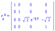 Physics:-Tetrads:-e_[a, `~&mu;`] = Matrix(%id = 18446744078297840926)