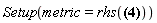 Setup(metric = rhs(ds^2 = Physics[d_](t)^2-Physics[d_](x)^2-Physics[d_](y)^2+(1/2)*exp(2*q*y)*Physics[d_](z)^2+2*exp(q*y)*Physics[d_](z)*Physics[d_](t)))