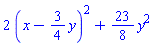 2*(x-(3/4)*y)^2+(23/8)*y^2
