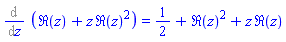 %diff(Re(z)+z*Re(z)^2, z) = 1/2+Re(z)^2+z*Re(z)
